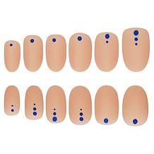 CliqOnU Blue Moon Nude Multicolor Press-On Nails