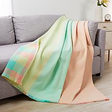 Clover by Jo Reversible Plaid Striped Throw