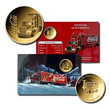 Coca-Cola Truck 99.9% Gold Coin Card