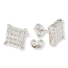 Colleen Lopez 1/5ctw White Diamond Pavé Square Stud Earrings