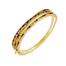 Colleen Lopez 18K Gold-Plated Mutligemstone Rainbow Crossover Bracelet
