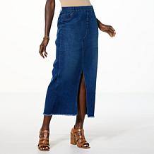 【WONDER WONDER】Prua Surgical Washing Denim Slit Maxi L SK Lucy Denim Maxi Skirt – washlabshop