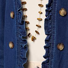 Colleen Lopez Denim Ruffle Jacket