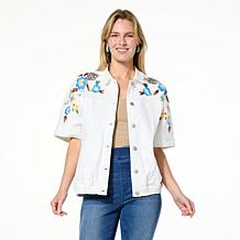 Colleen Lopez Embroidered Denim Jacket
