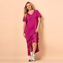 Colleen Lopez EveryWear Mesh Insert Maxi Dress