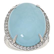 Colleen Lopez Gemstone Cabochon Halo Ring