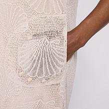 Colleen Lopez Knit Crochet V-Neck Maxi Dress