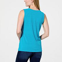 Colleen Lopez Knit Eyelet Tank Top 