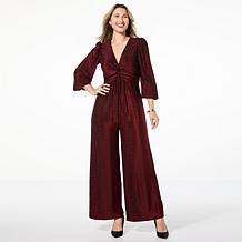 Colleen Lopez Knot Front Knit Jumpsuit
