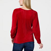 Colleen Lopez Long Sleeve Ruched Front Top 