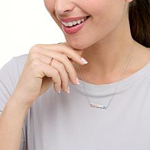 Colleen Lopez Multi Sapphire Bar Necklace and Band Ring Set