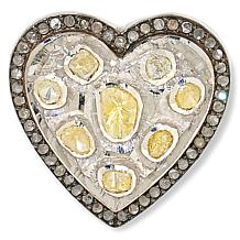 Colleen Lopez Polki Diamond and Champagne Diamond Heart Ring