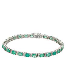Colleen Lopez Precious Gem and White Zircon Tennis Bracelet