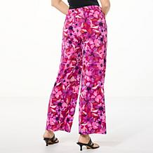Colleen Lopez Printed Pull-On Wide Leg Pant