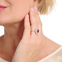 Colleen Lopez Rubelite, Pink Sapphire and White Zircon Ring