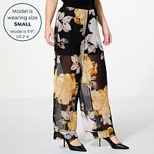Colleen Lopez Short-Lined Chiffon Pant
