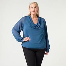 Colleen Lopez Solid Mesh Top