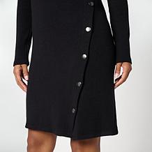 Colleen Lopez Sweater Knit Dress with Buttons