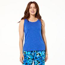Colleen Lopez Tank Top with Jewel Embellished Neckline
