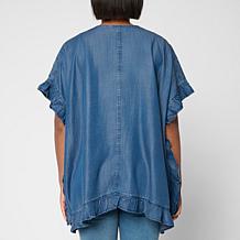 Colleen Lopez Tencel Ruffle Cardigan