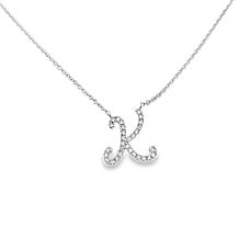 Colleen Lopez White Diamond Initial Drop Chain Necklace