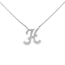 Colleen Lopez White Diamond Initial Drop Chain Necklace