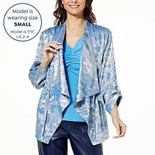 Colleen Lopez Woven Cascade Front Jacket