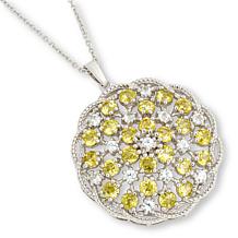 Colleen Lopez Yellow Sphene and White Zircon Pendant with Chain