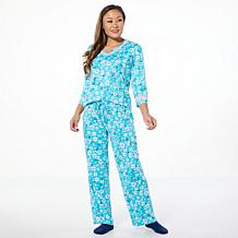 Comfort Code 2-piece Peach Jersey Full Length PJ Set