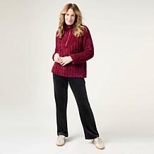 Comfort Code Sculpted Plush Half Zip Mock Neck Pullover
