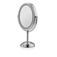 Conair 1x, 7x LED Battery Operated Oval Polished Chrome Mirror