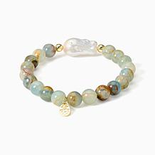 Connie Craig Carroll Baroque Pearl Beaded Stretch Bracelet 
