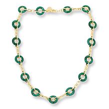 Connie Craig Carroll Haven 22" Kaylen Malachite Circle Necklace