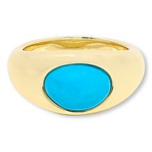 Connie Craig Carroll Jewelry Dutton Blue Magnesite Oval East-West Ring