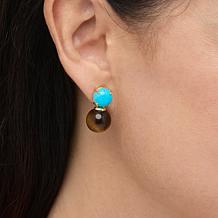 Connie Craig Carroll Jewelry Jones Double-Gem Drop Earrings
