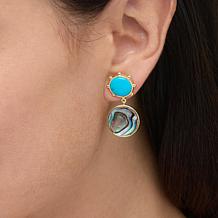 Connie Craig Carroll Jewelry Jules Double-Gem Drop Earrings