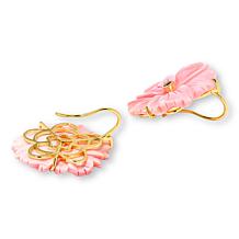 Connie Craig Carroll Jewelry Shell Flower Drop Earrings