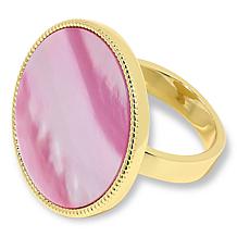 Connie Craig Carroll Jewelry Wren Mother-of-Pearl Doublet Circle Ring
