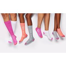 Copper Life 4-pack Medium-Compression EcoWick Wide Over-the-Calf Socks