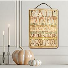 Courtside Market 12" x 16" Fall Subway Art Hanging Sign