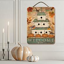 Courtside Market 12" x 16" Welcome Fall Birdhouse Hanging Sign
