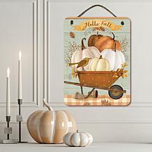 Courtside Market 12" x16" Hello Fall Hanging Sign