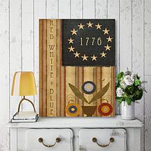Courtside Market 1776 Country Flag 30" x 40" Canvas Wall Art
