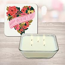 Courtside Market Be Mine II 6.5x6.5 Artboard Lid & 20oz Candle Set