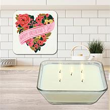 Courtside Market Be Mine II 6.5x6.5 Artboard Lid & 20oz Candle Set