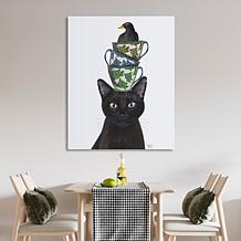 Courtside Market Black Cat 30x40 Gallery-Wrapped Canvas