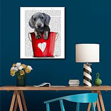 Courtside Market Buckets of Love Dachshund 20x24 Canvas Wall Art