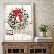 Courtside Market Canvas Wall Art - Winter Window, 12" X 18"