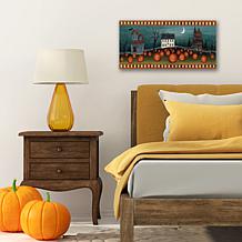 Courtside Market Halloween Eve Crescent Moon 12"x24" Canvas Wall Art