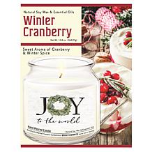 Courtside Market Joy to the World Candle in Glass Jar with Silver Lid